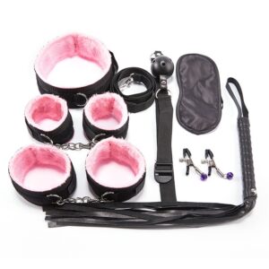 Kit BDSM 7 Piezas rosa – Sensaciones Extremas y Control Total 🖤