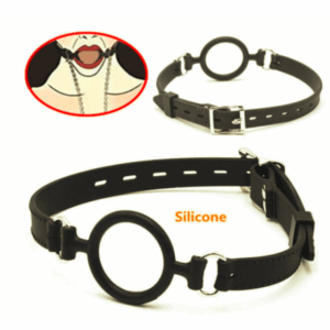 Gag de anillo de silicón negro 🔗🖤 ¡Explora tus límites con estilo!