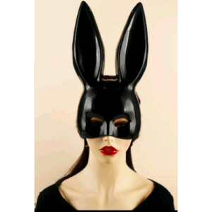 Máscara de conejo negro – Misterio, juego y seducción 🐇