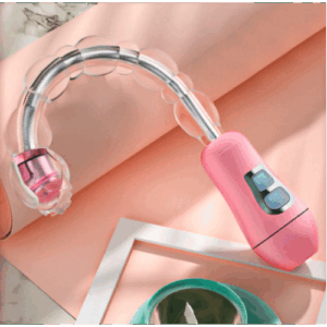 Plug vibrador anal rosa con bolitas – ¡12 modos de placer intensos! 💓🍑