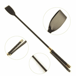 Fusta negra clásica con mango trenzado – Elegancia y poder en un solo golpe 🖤