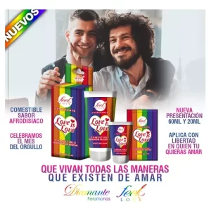 Lubricante Comestible Love Is Love – Sabor Afrodisíaco para Amar con Orgullo