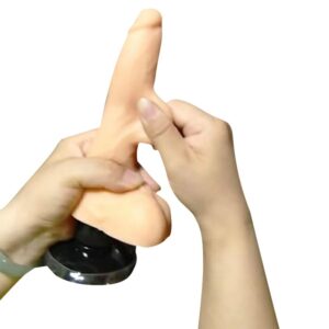 dildo vibrador articulado con ventosa y textura realista para placer personalizado