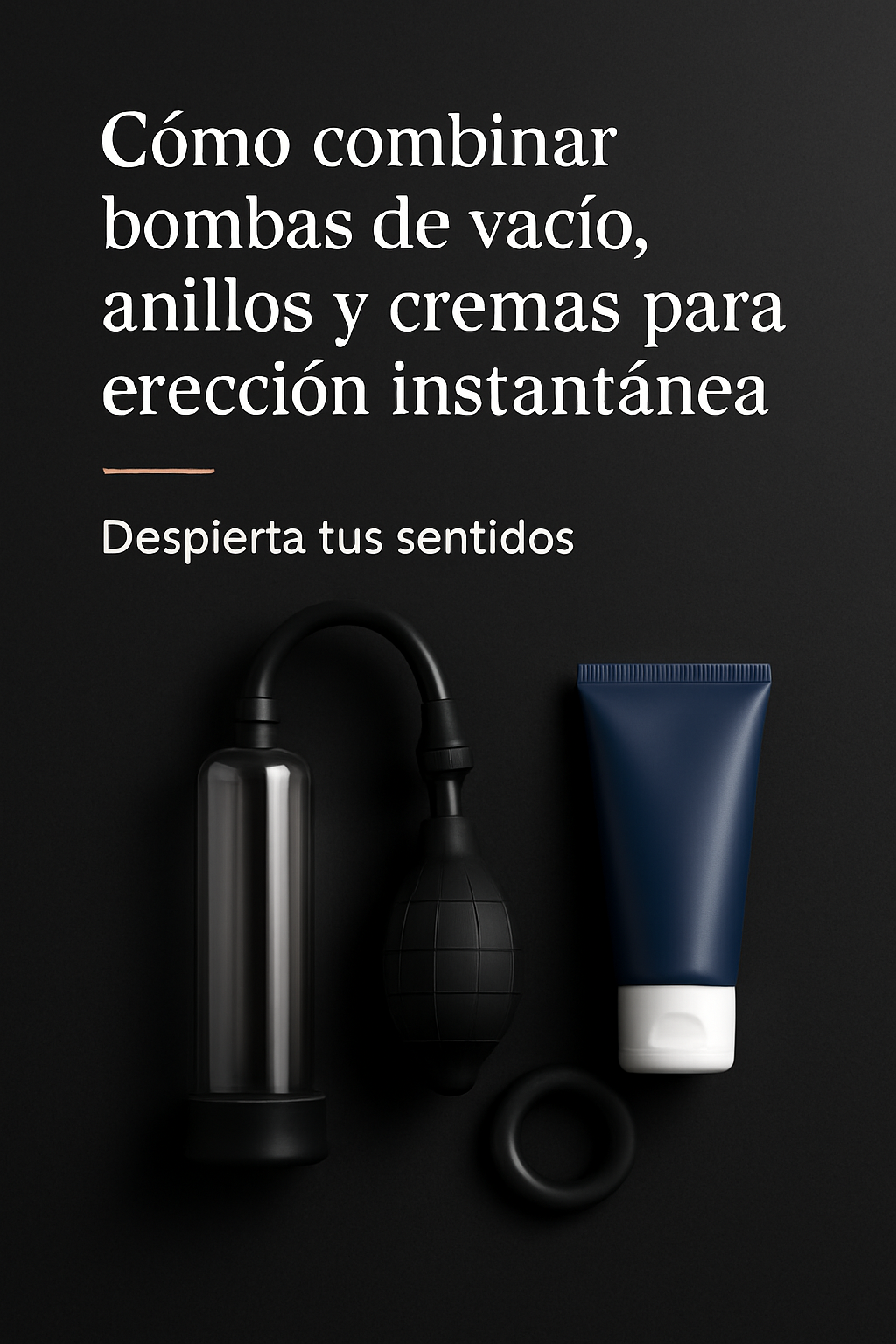 💪 Cómo combinar bombas de vacío, anillos y cremas para erección instantánea
