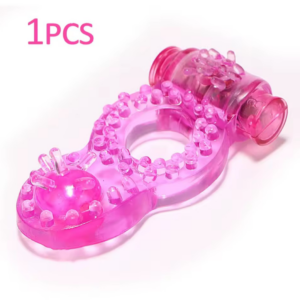 Anillo Vibrador Texturizado con Estimulador de Clítoris 💗 Anillo para Parejas
