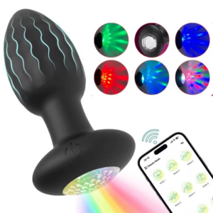 Plug Anal Vibrador con Luces LED y Control por App 🔥 Plug Anal Recargable