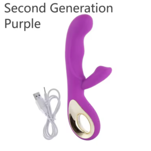 Vibrador Rabbit Recargable Violeta 💜 Estimulador Dual con 10 Vibraciones