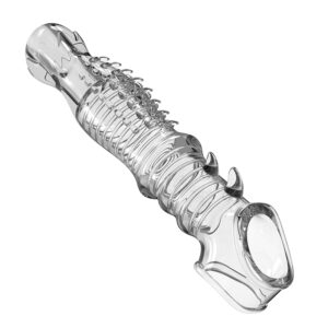 Funda texturizada transparente tipo dragón 🐉🔥 estimulación intensa y diseño extremo